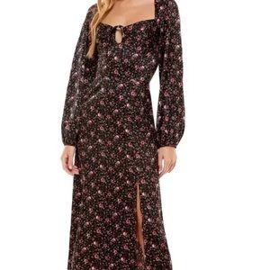 WAYF Sable Long Sleeve Bustier Dress